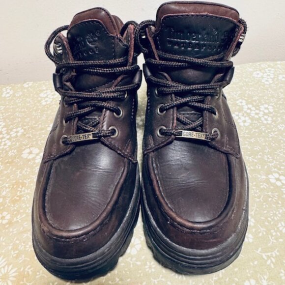 Timberland Women's 6 Chukka Ankle Boots Gore-Tex Waterproof Brown Leather - Picture 2 of 10